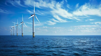 An offshore wind farm made with Ai generative technology