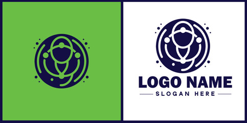 Fototapeta premium venn diagram icon Set diagram Logical diagram Intersection flat logo sign symbol editable vector