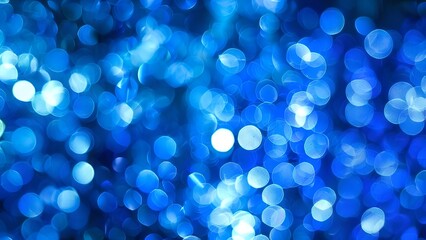 Abstract blue bokeh background with bright and soft light