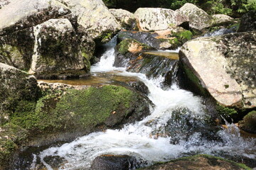 waterfall in the mountains