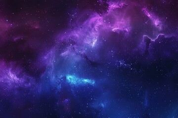 Naklejka premium Beautiful purple and blue galaxy background with stars. Generate AI image