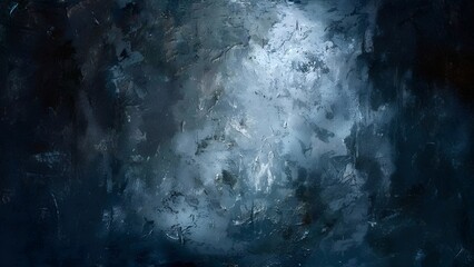 Fototapeta premium Dark blue textured background with a rough surface and a bright spot in the center