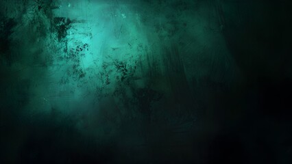 Dark green grunge texture background with teal highlights and black vignette