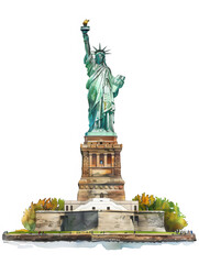 Fototapeta premium The Statue of Liberty is a colossal neoclassical sculpture on Liberty Island in New York Harbor in New York City.