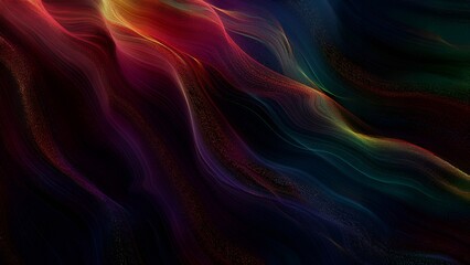 Abstract colorful flowing wave background with vibrant red blue green purple colors