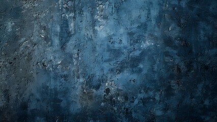 Obraz premium Abstract blue concrete wall texture background with dark blue spots and cracks