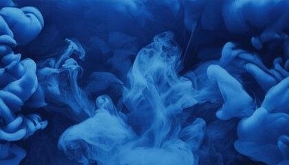 blue smoke cloud ink paint 3d rendered abstract art background wallpaper illustration