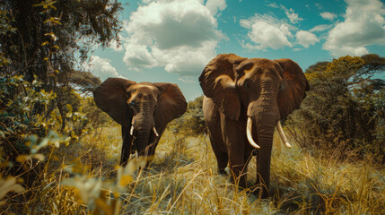 Elephants at a wildlife sanctuary, safe from poaching threats.