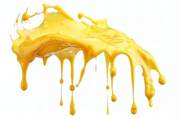 Splashing Yellow Liquid, Possibly Melted Cheese or Paint