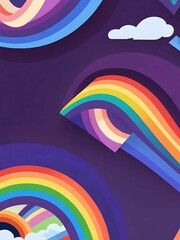 Beautiful rainbow colorful wallpaper background