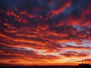 Naklejka premium sunset in the sky