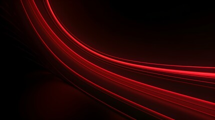 Fototapeta premium Glowing red Neon Lights in the Dark. Elegant Background with Copy Space
