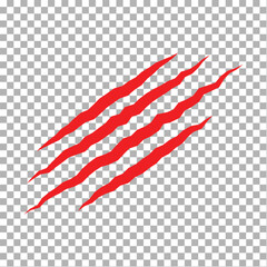 Obraz premium Animal Claw scratches icons set vector. Claws silhouette, claw marks
