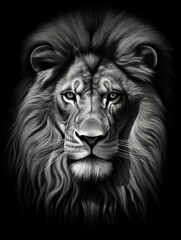 Realistic Graphite Rendering of a Lion