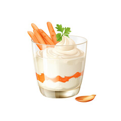 yogurt with carrots and carrot
