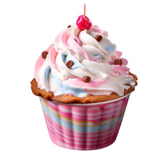 cupcake with whipped cream