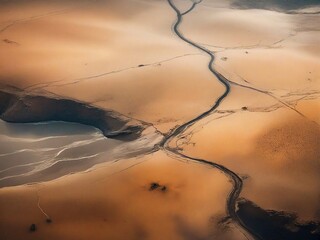 sunset in the desert