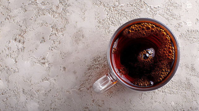 Awaken your senses: steam swirls from a cup, carrying the delicate fragrance of tea leaves