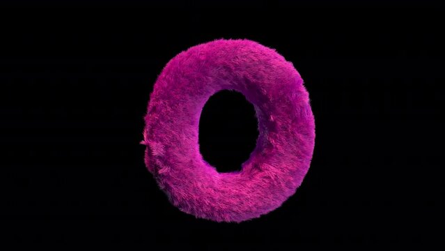 Letter O animated plush aesthetic