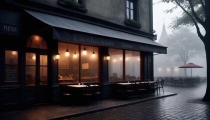 dark and mysterious Charming Europeanstyle cafe wi