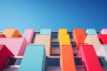 Obraz premium Colorfull modern architecture, modern colorfull design, architecture, modern