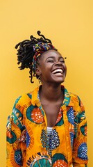 Close up portrait of a woman laughing
