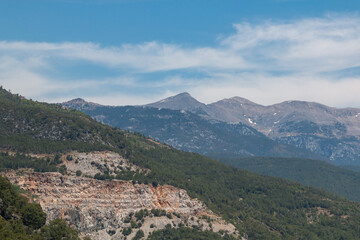 Panoramic view on mountains near Dim Cave, Alanya