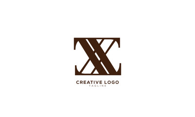 ZX XX ZZ Abstract initial monogram letter alphabet logo design