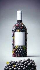 Bottle of Wine Crafted from Grapes