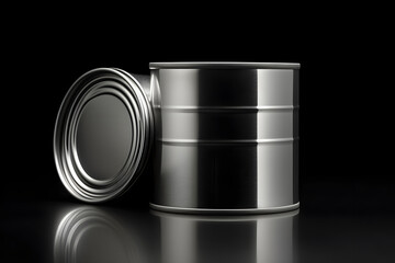 Obraz premium Metal can, blank metal can, blank metal, metallicmetal can