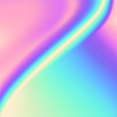 Vibrant gradient holographic background. Fluid gradient background vector. Cute and minimal style posters with colorful, vibrant organic shapes and liquid color. Modern wallpaper design for social