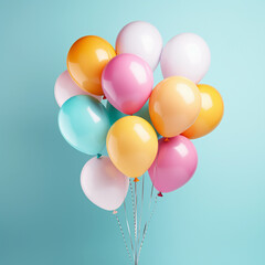 colorful balloons isolated, balloons background, red and yellow balloons, balloons isolated on