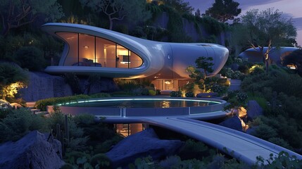 House in high-tech style. Beverly Hills, LA, CA