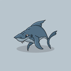Scary Cartoon Shark