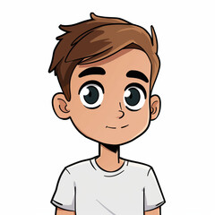 Cartoon portrait of a cute child 