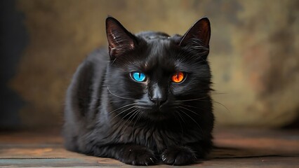 The Millionaire Cat with Blue and Yellow Eyes Royal Noir