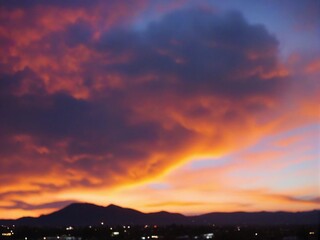 sunset in the mountains