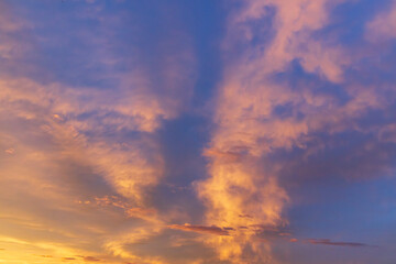 Clouds in the sky at sunset