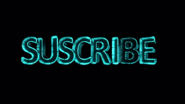 Suscribe Neon Aesthetic Word Animated