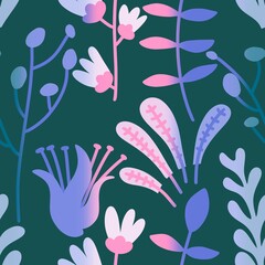 Summer floral print seamless flower ethnic pattern for wrapping paper and fabrics and linens and kids clothes