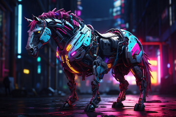 Cyberpunk horse