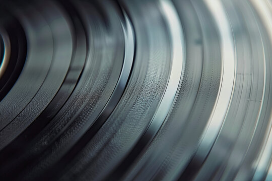 Black vinyl record isolated on white background