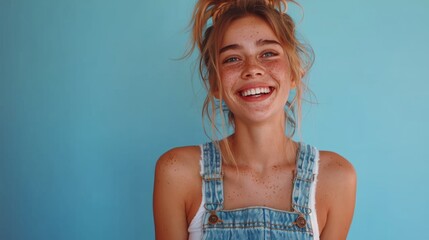 Young Girl With Messy Hairdo Smiling