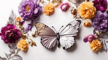 Vibrant Florals: A Butterfly's Haven