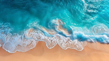 Aerial View of Beach and Ocean