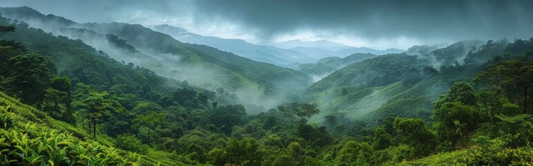 Tea Plantation in the Mountains