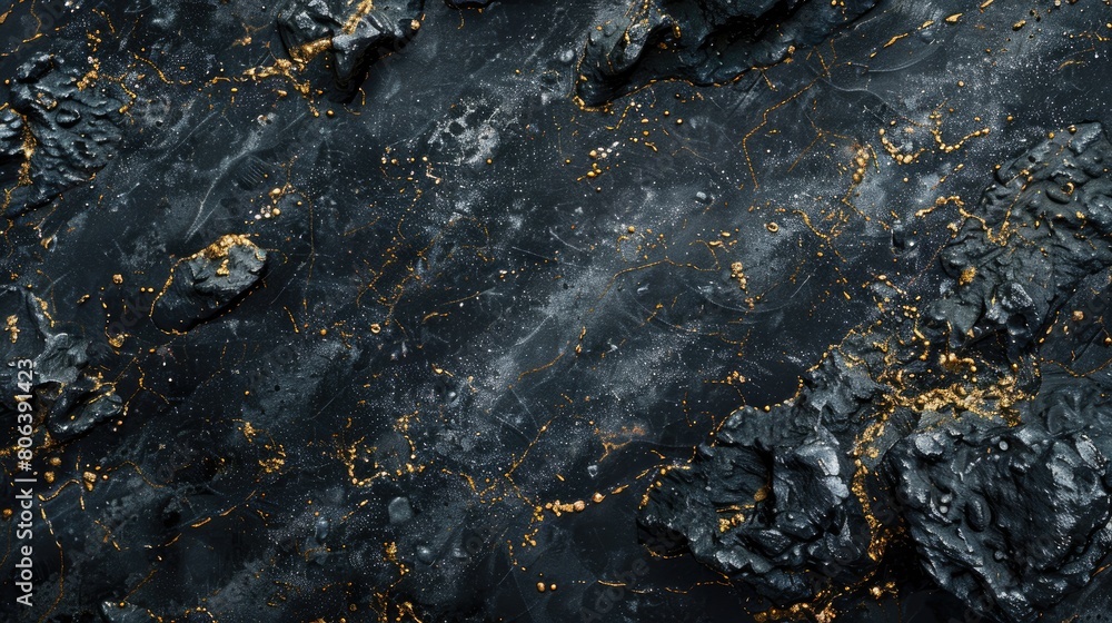 Aufkleber a black and gold background with a lot of rocks. the rocks are scattered all over the background and