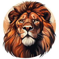 Watercolor West African Lion vector, clipart Illustration, Generative Ai