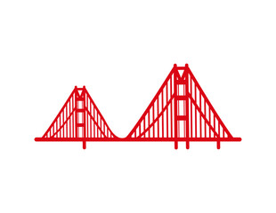 San francisco bridge vector, golden bridge vector, printable file