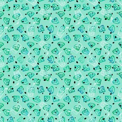 Cartoon diamonds seamless cocktails pattern for wrapping paper and fabrics